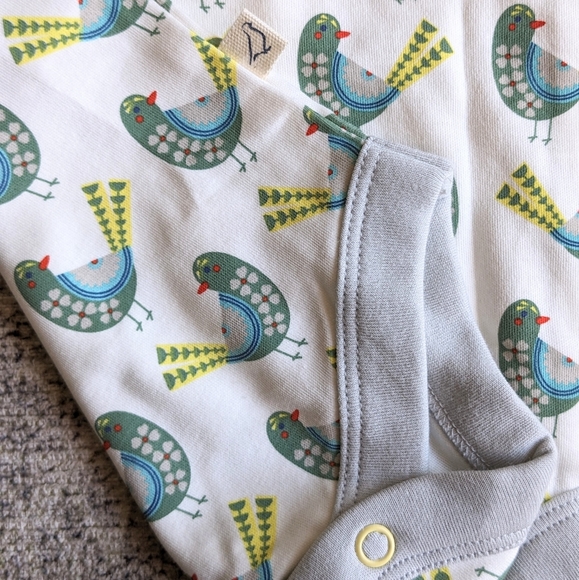 Bundle European Organic Cotton Bodysuits Animal Print Fox Rabbit Hedgehog Pigeon - Picture 4 of 13